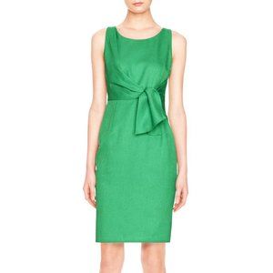 The Limited Kelly Green Tie Front Sheath Dress - 2